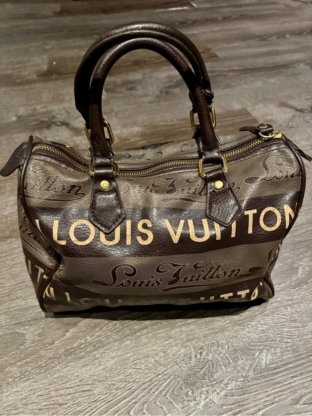 Y2K Brown Monogram Satchel Handbag